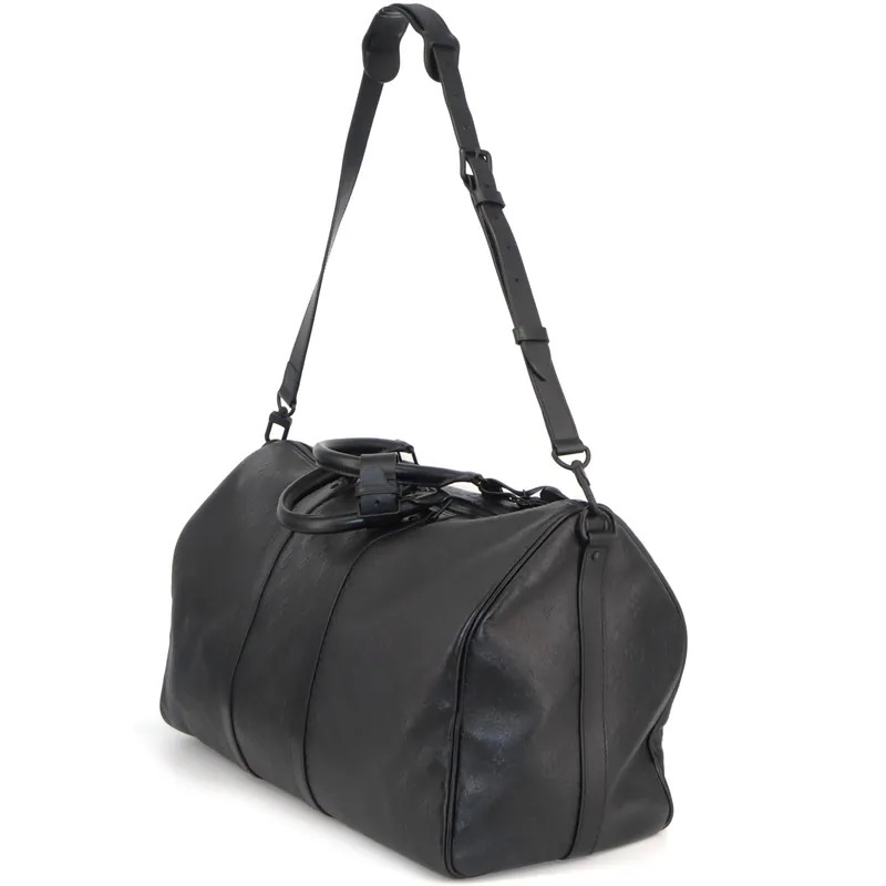 Louis Vuitton Monogram Shadow Keepall 50 Bandouliere Travel Bag
