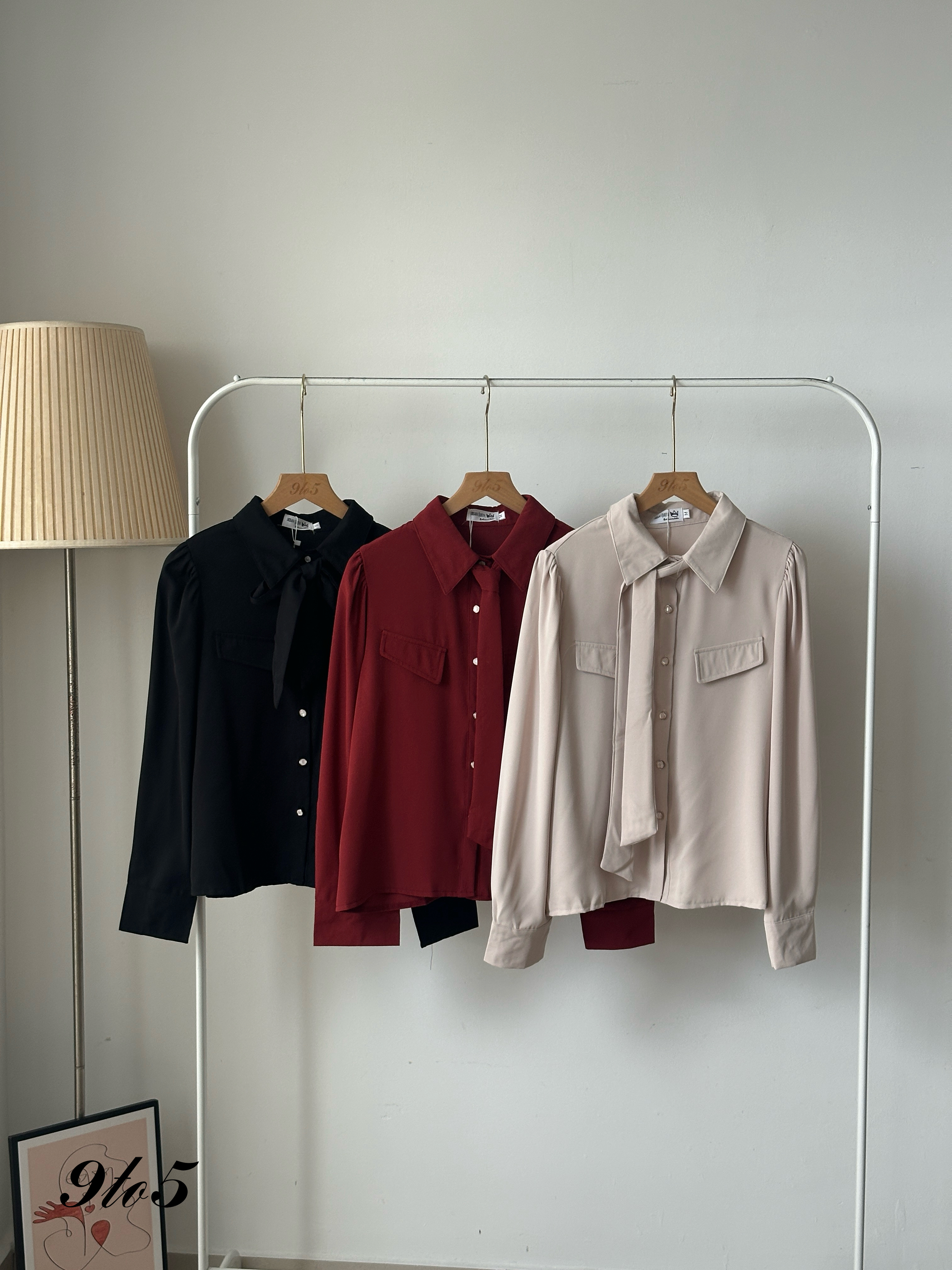 T4034 Self-tie Shirt - 3 Colors