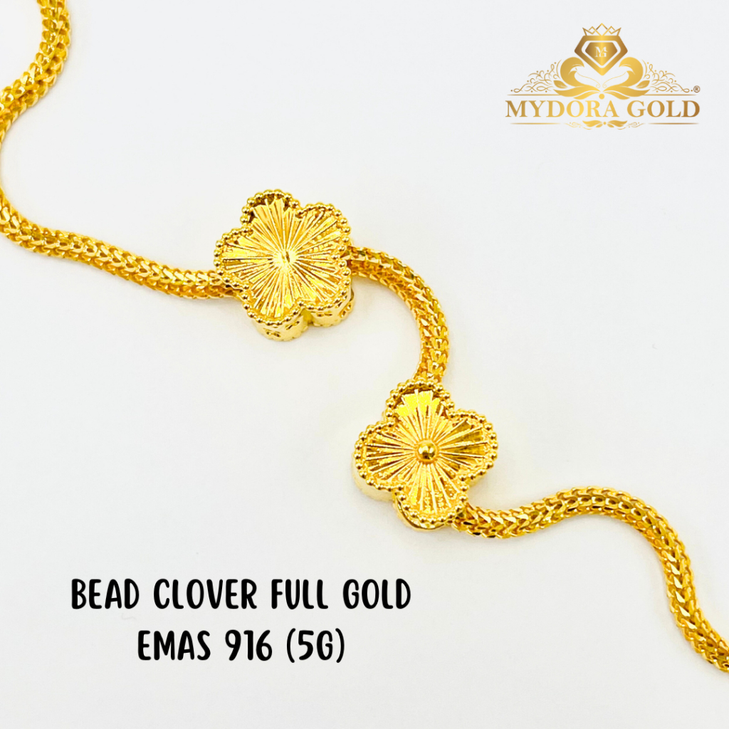 MYDORA Bead Clover Full Gold (5G) l EMAS 916/22K