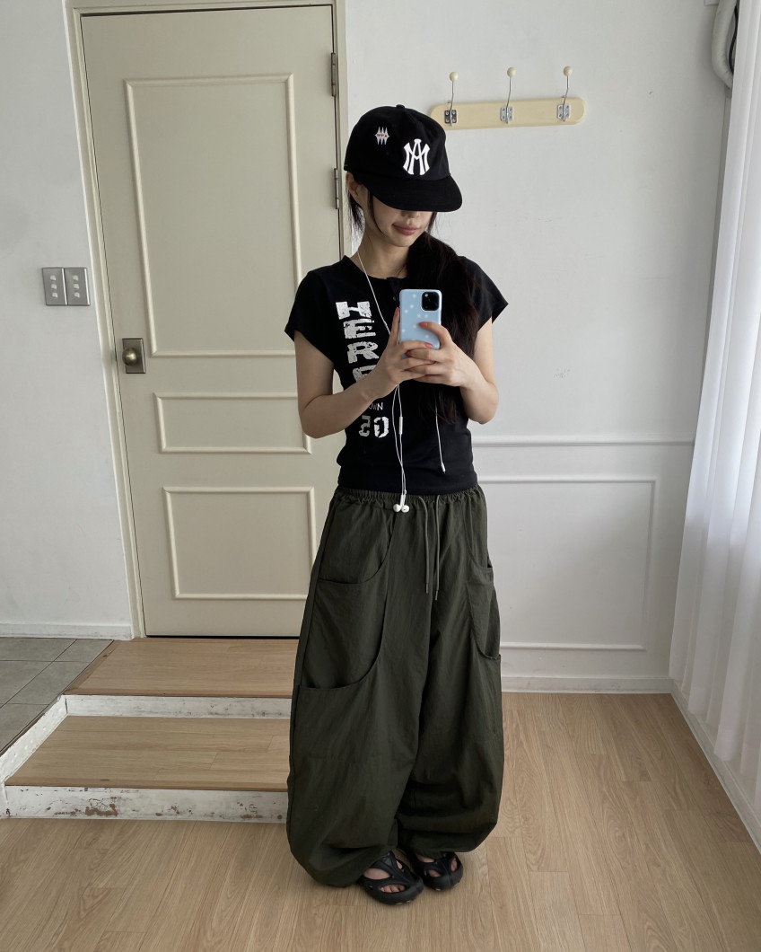 Distressed Graphic Button Top
