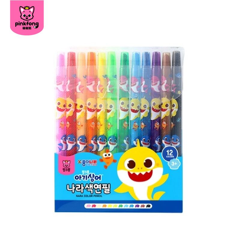 Baby Shark 旋轉蠟筆12色_PF137