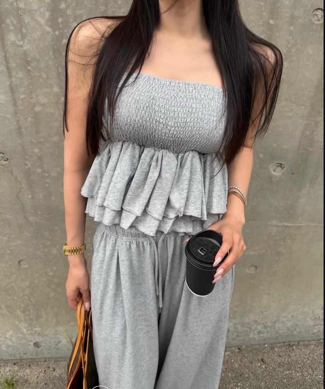 L30 ruffle top+ 休閑褲