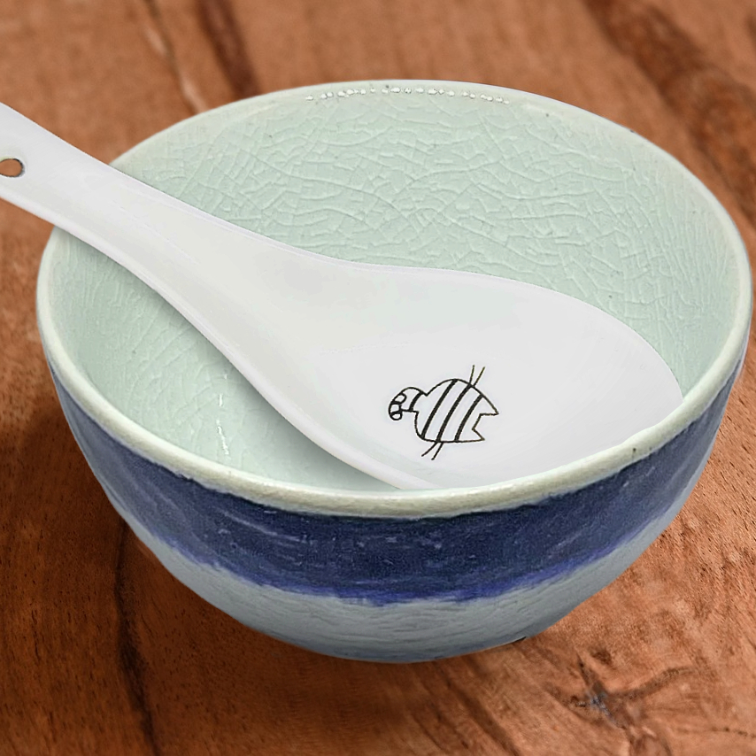 【日本製】美濃燒陶瓷五隻小貓可愛湯匙