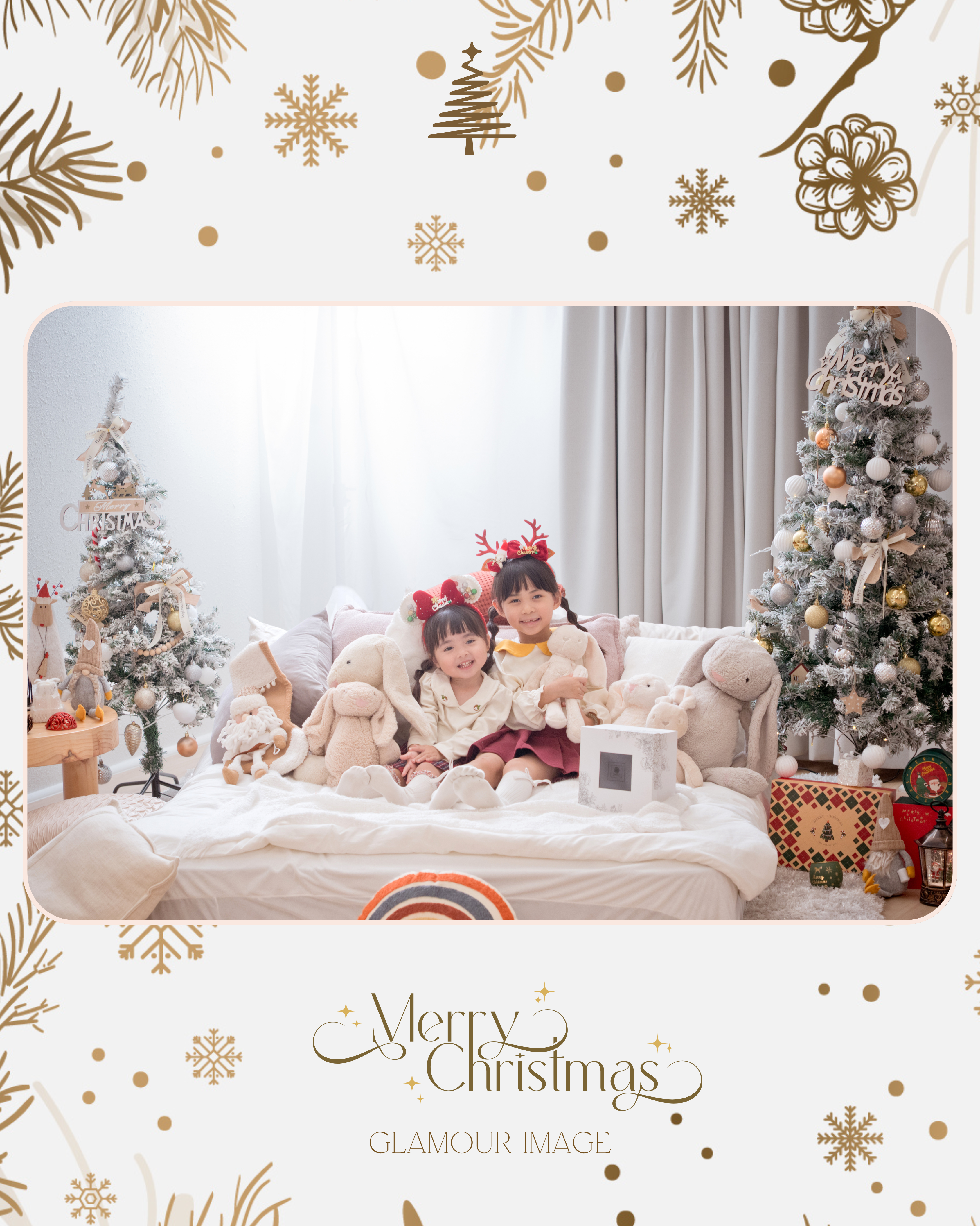 2026 聖誕家庭攝影套餐｜觀塘影樓 4人家庭相