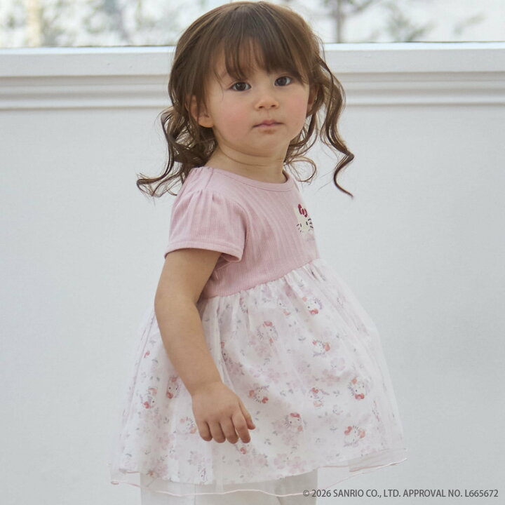 🇯🇵預訂 日本直送🇯🇵 Petit Main x Sanrio系列兩色人物刺繡薄紗印花短袖上衣