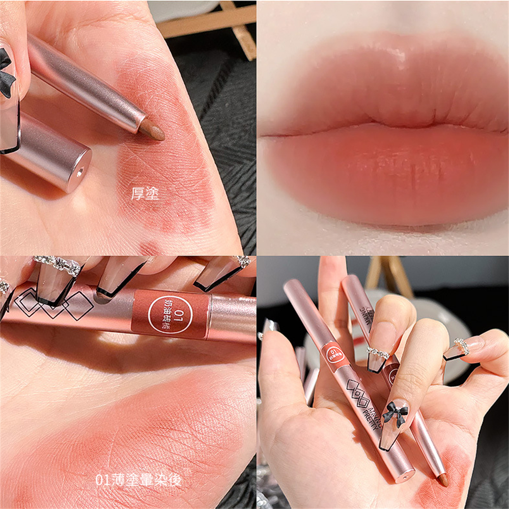 旋轉口紅筆 唇線勾線筆 防水唇膏筆 腮紅 [平行進口] HK2773