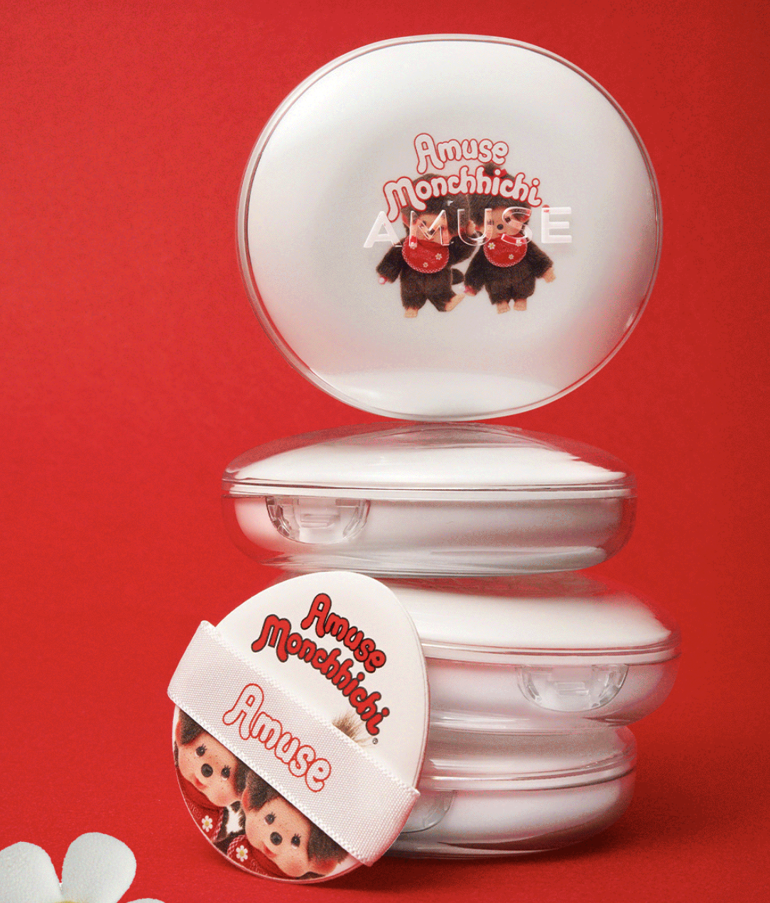韓國AMUSE × Monchhichi 陶瓷柔霧 完美氣墊套裝｜Ceramic Skin Perfector Cushion