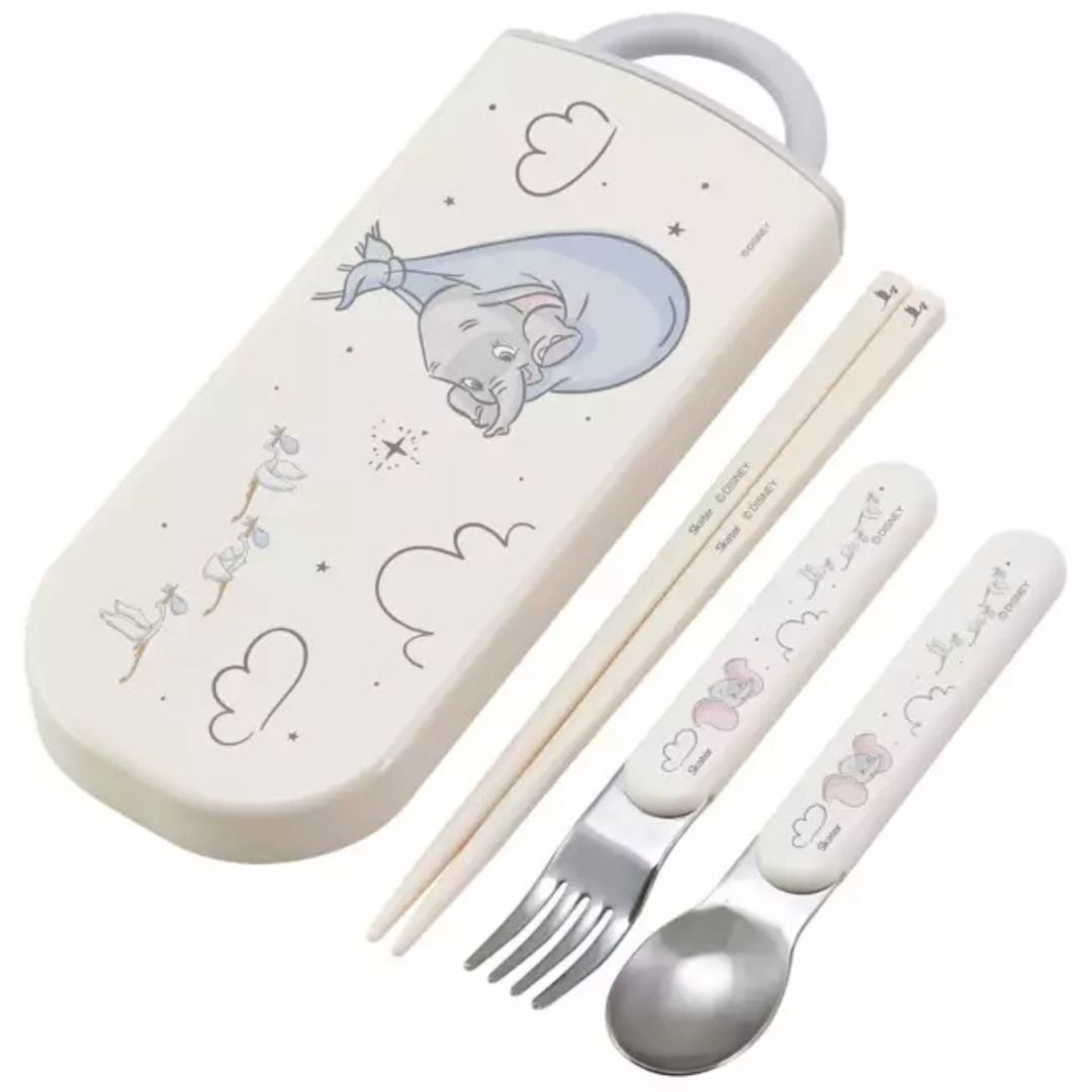 現貨🇯🇵Skater銀離子抗菌筷子連收納盒兒童餐具套裝 象