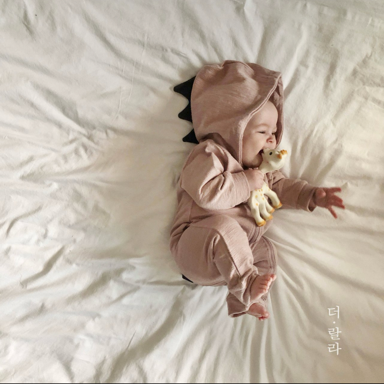 🌸預訂 韓國直送🌸🇰🇷THELALA兩色恐龍造型連帽拉鍊長袖連身服