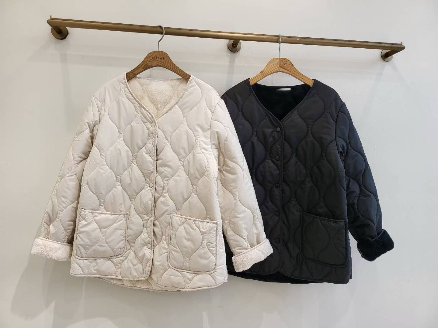 韓國東大門🌸 new design⭐️무지누빔잠바 夾棉毛毛褸