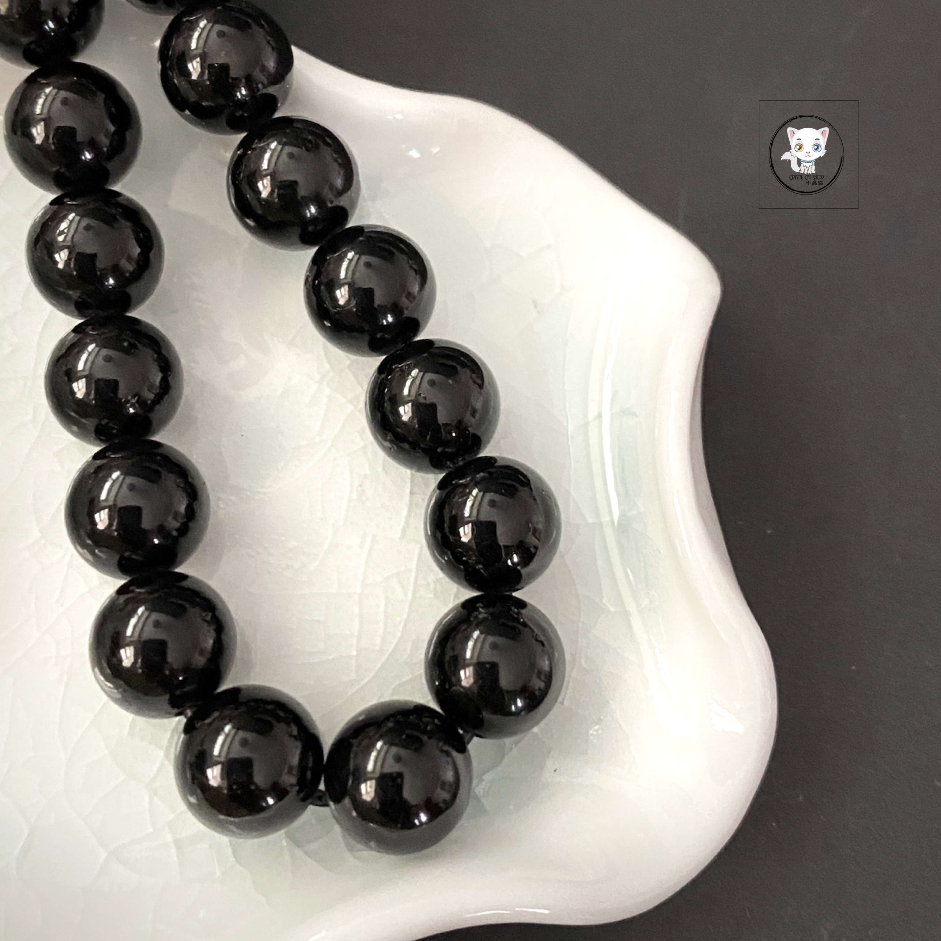 天然黑碧璽手鏈 10mm