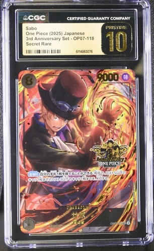 CGC Pristine 10 サボ(3周年ロゴ)【SEC】{OP07-118}