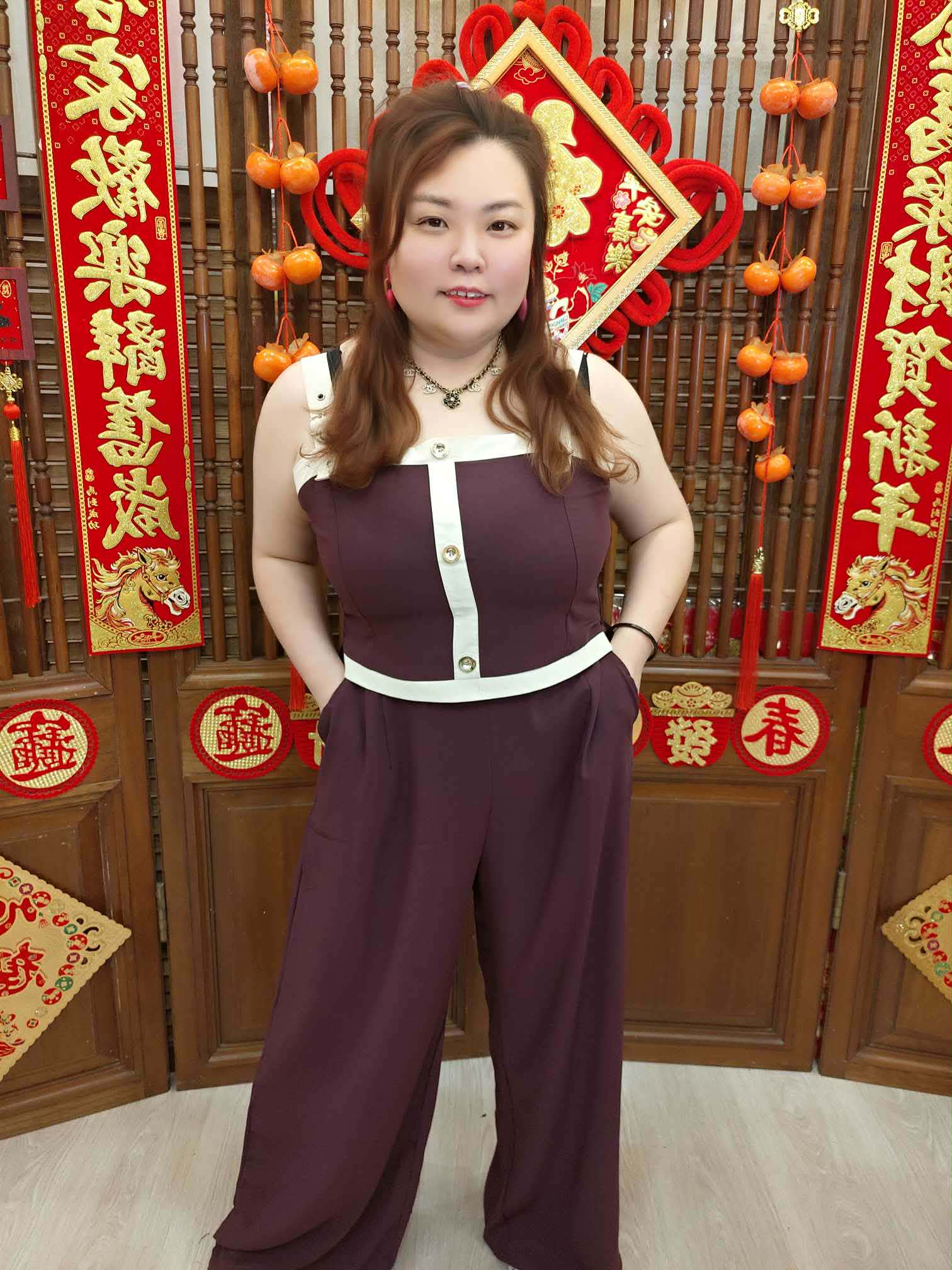 NFC08 TW#5117 两件式短款背心宽裤套装