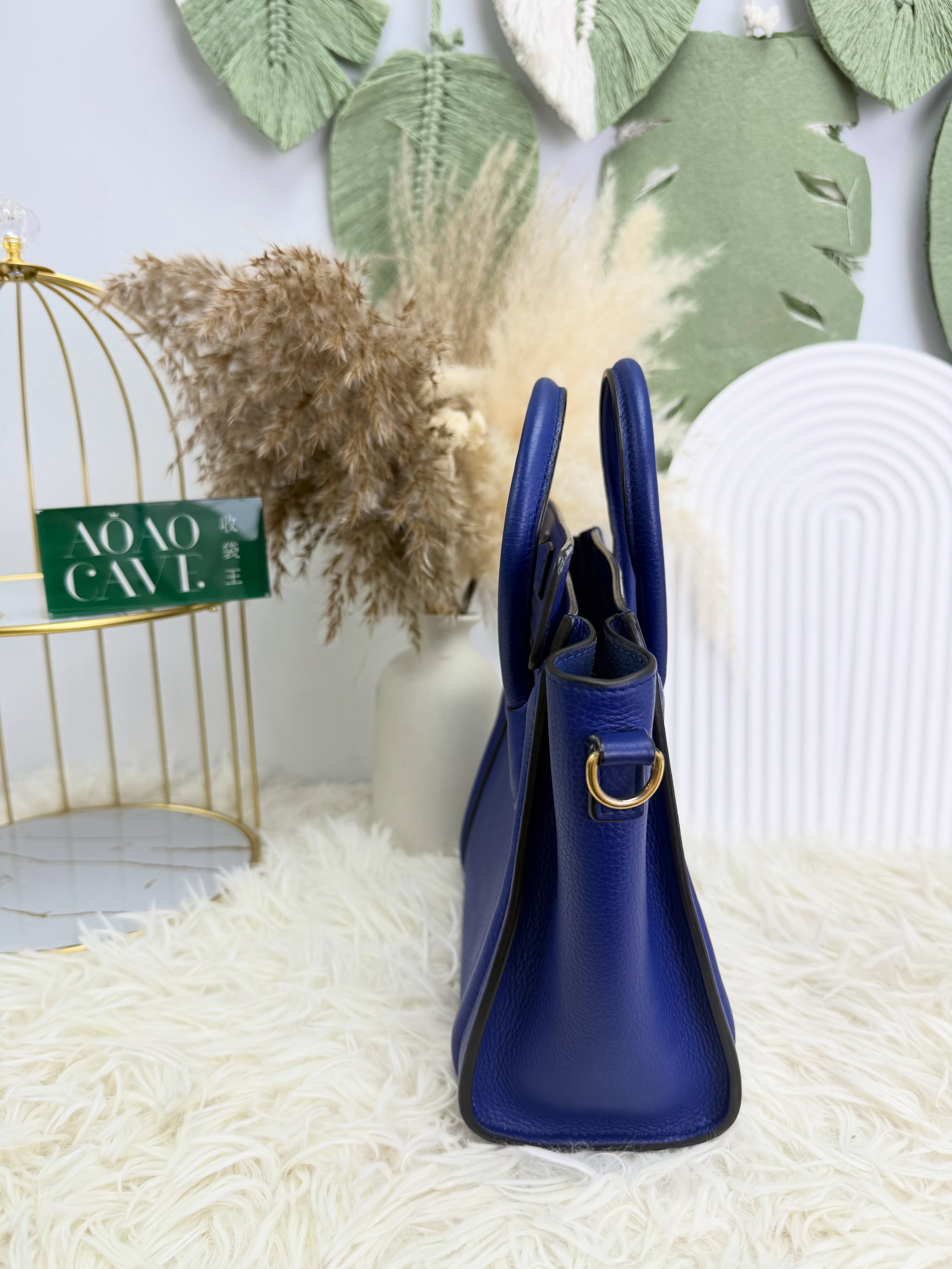 Celine👜 PRE OWNED 🛍️微笑包 nano 寶藍色💙