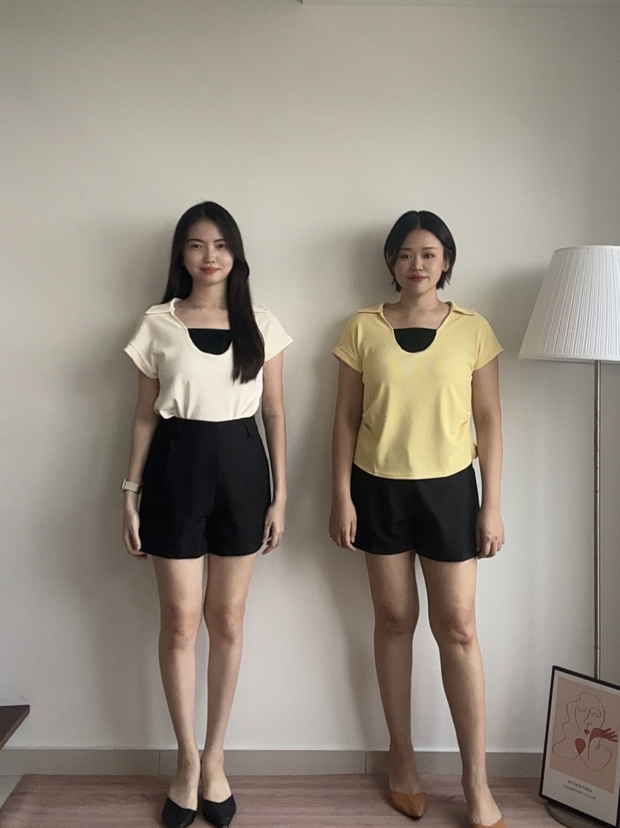 T4416 Fake Two-Pieces Ruched Knit Top - 3 Colors 