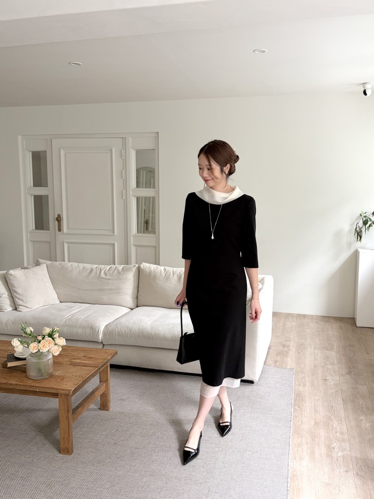 Therese Scarf Dress (Black)
