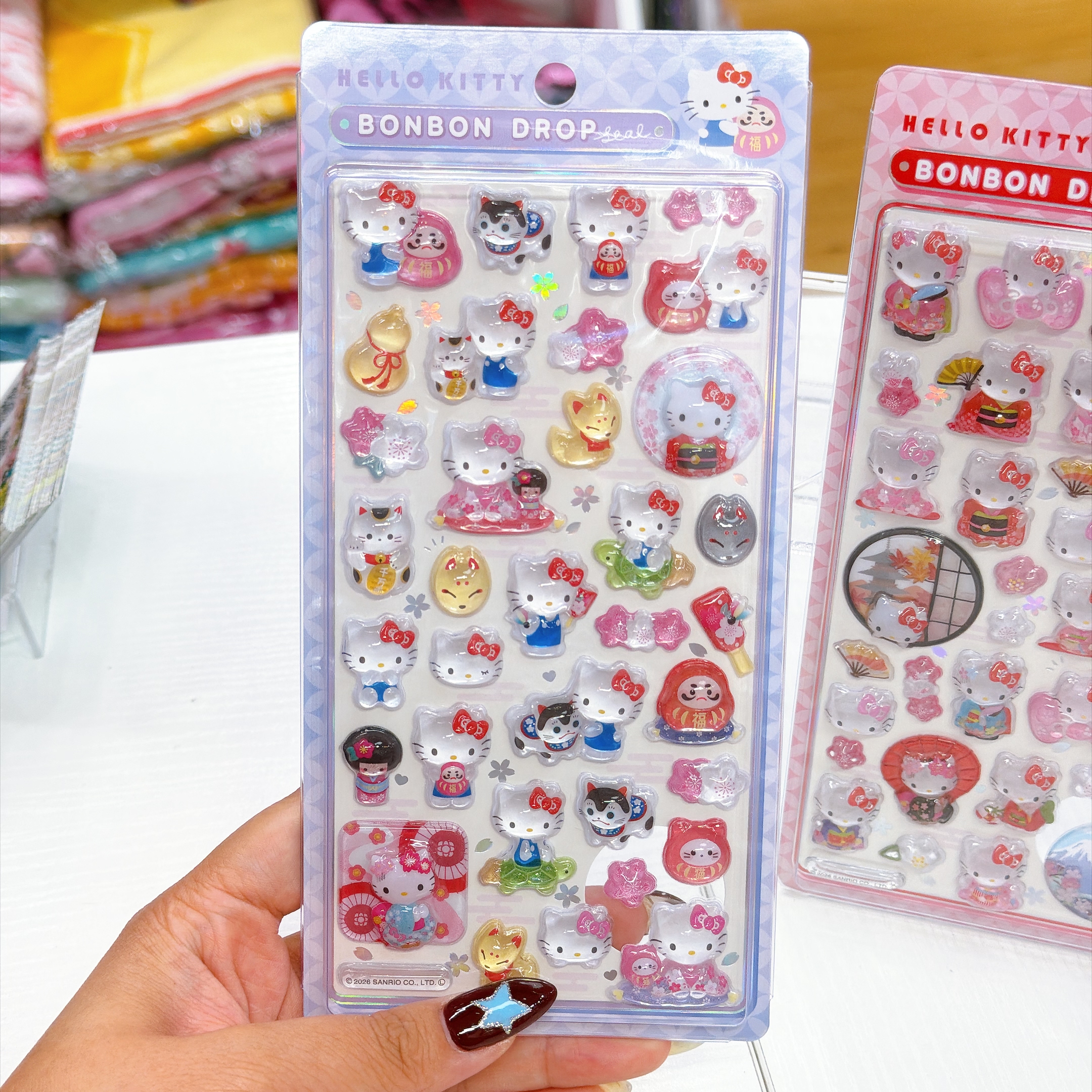 日本直送新款Hello Kitty Bon Bon drop 立體貼紙