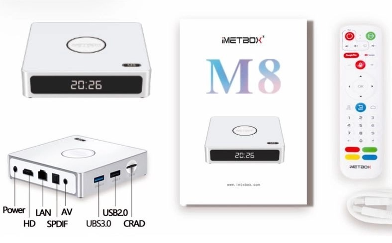 愛米盒子 IMETBOX M8 4+64GB 8K 安卓電視盒 (2026)(升級版) 支援IOS/ANDROID APP 直播/點播, 網絡機頂盒 香港行貨
