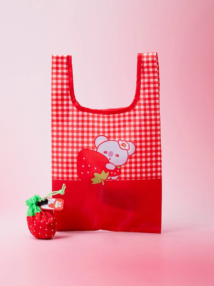 📦訂購 韓國代購 Line Friends BT21 POUCH MARKET BAG (STRAWBERRY PARTY) 摺疊式環保袋