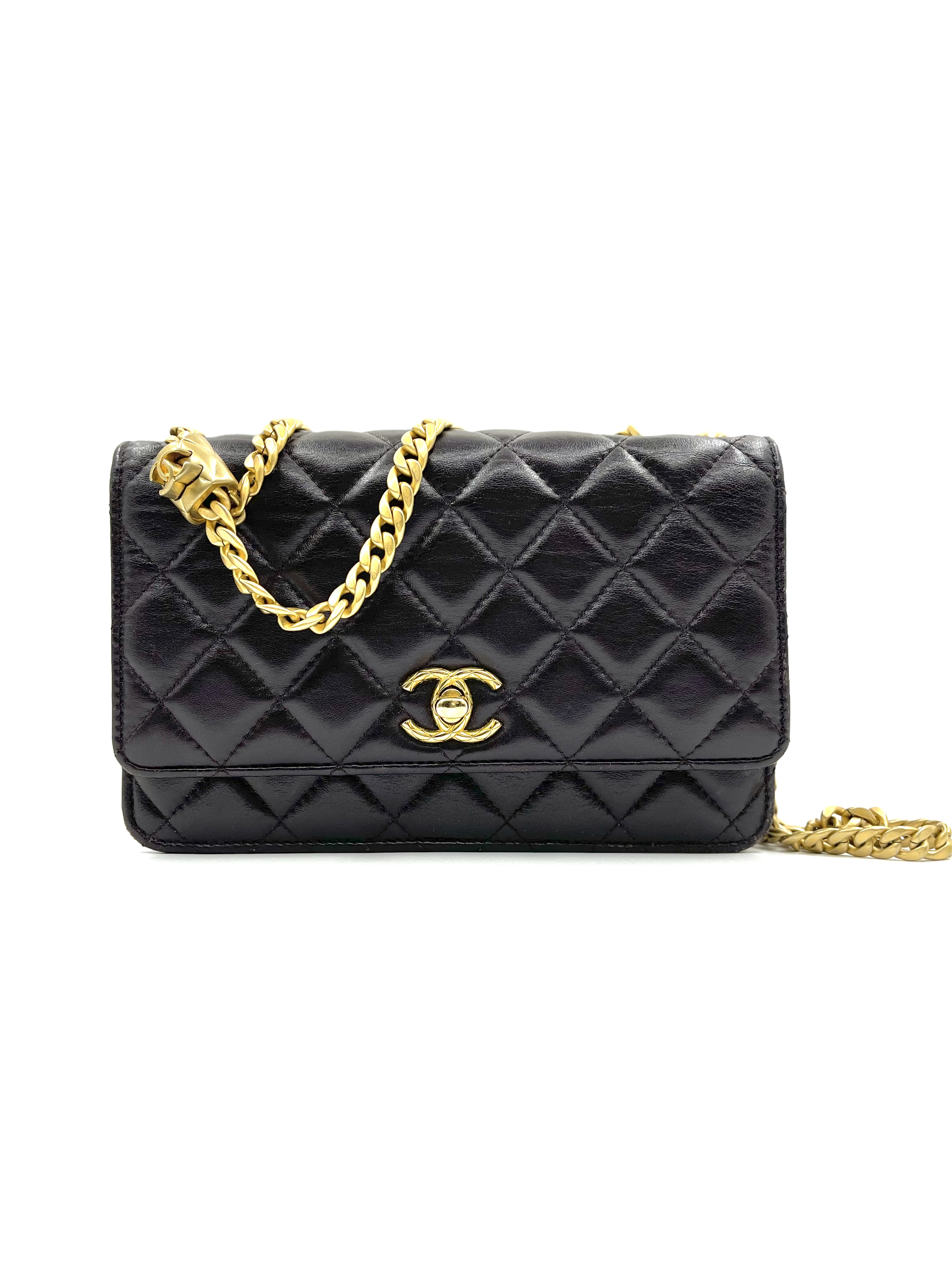 Pre-Owned CHANEL Wallet On Chain (Dark Brown)