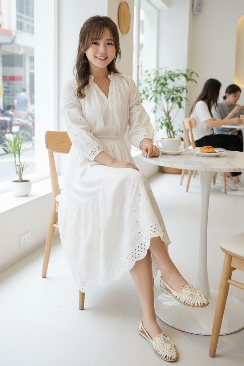 1665 Pure White Lace Mix Emb Zipper OP 45.5"