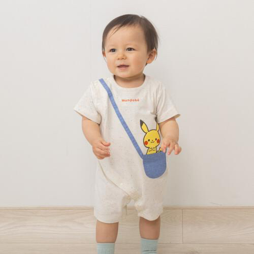 🇯🇵預訂 日本直送🇯🇵Monpoke斜孭袋設計比卡超刺繡貼花短袖連身服