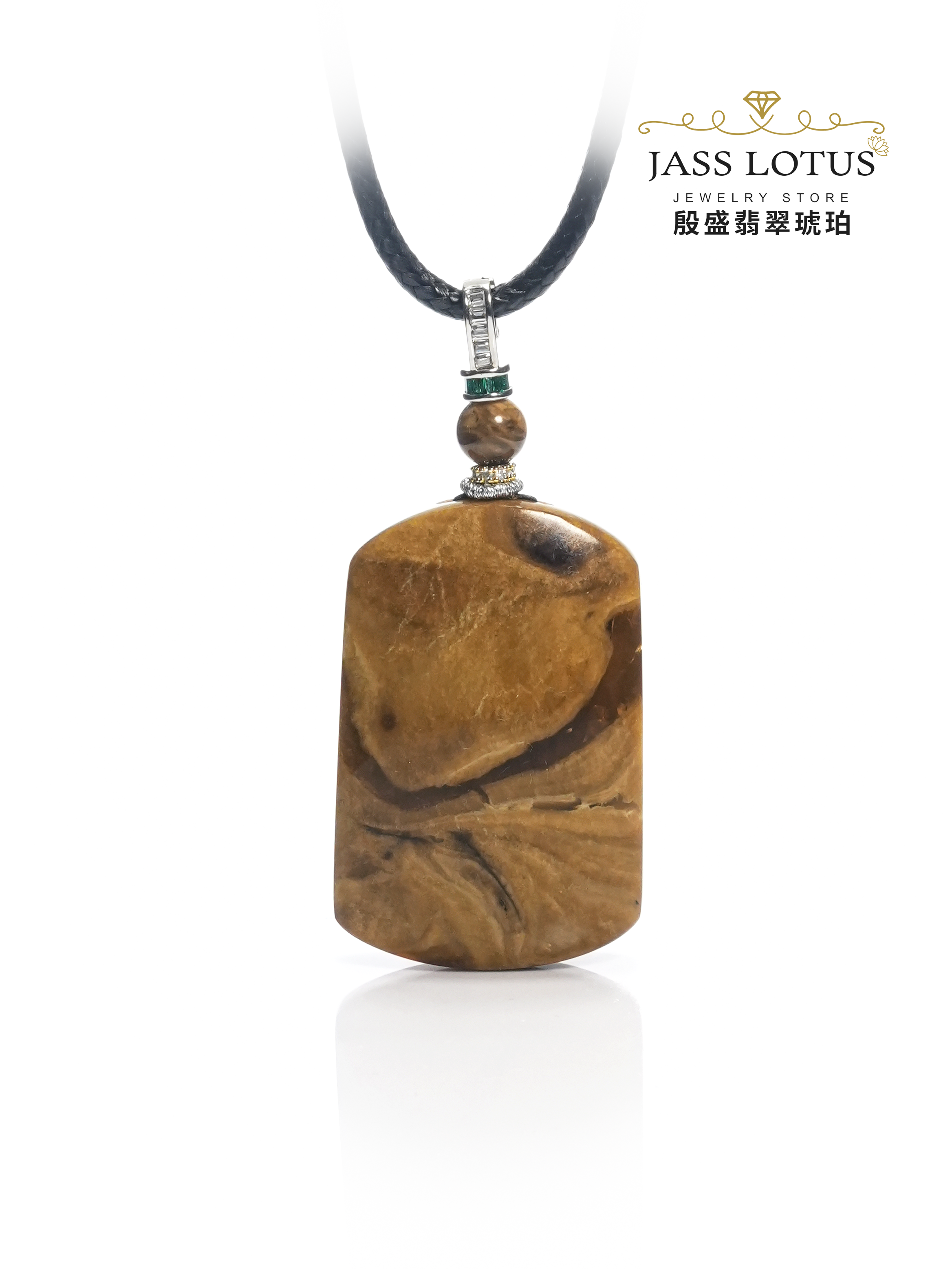 緬甸天然琥珀老礦根黃溶洞珀無事牌吊墜