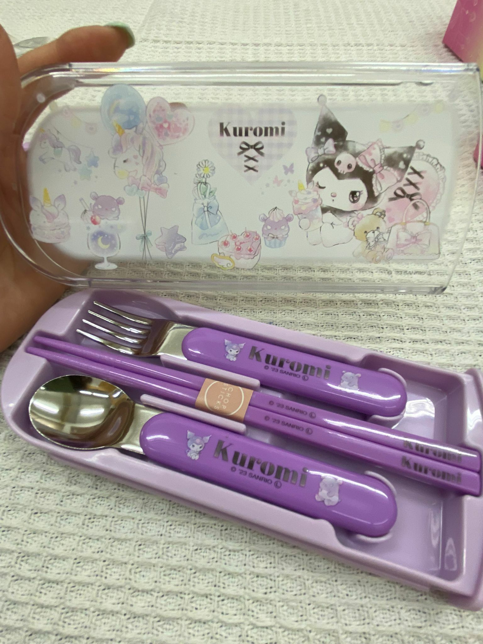 日本 SKATER 滑蓋三件式兒童叉羹筷子套装 -1件