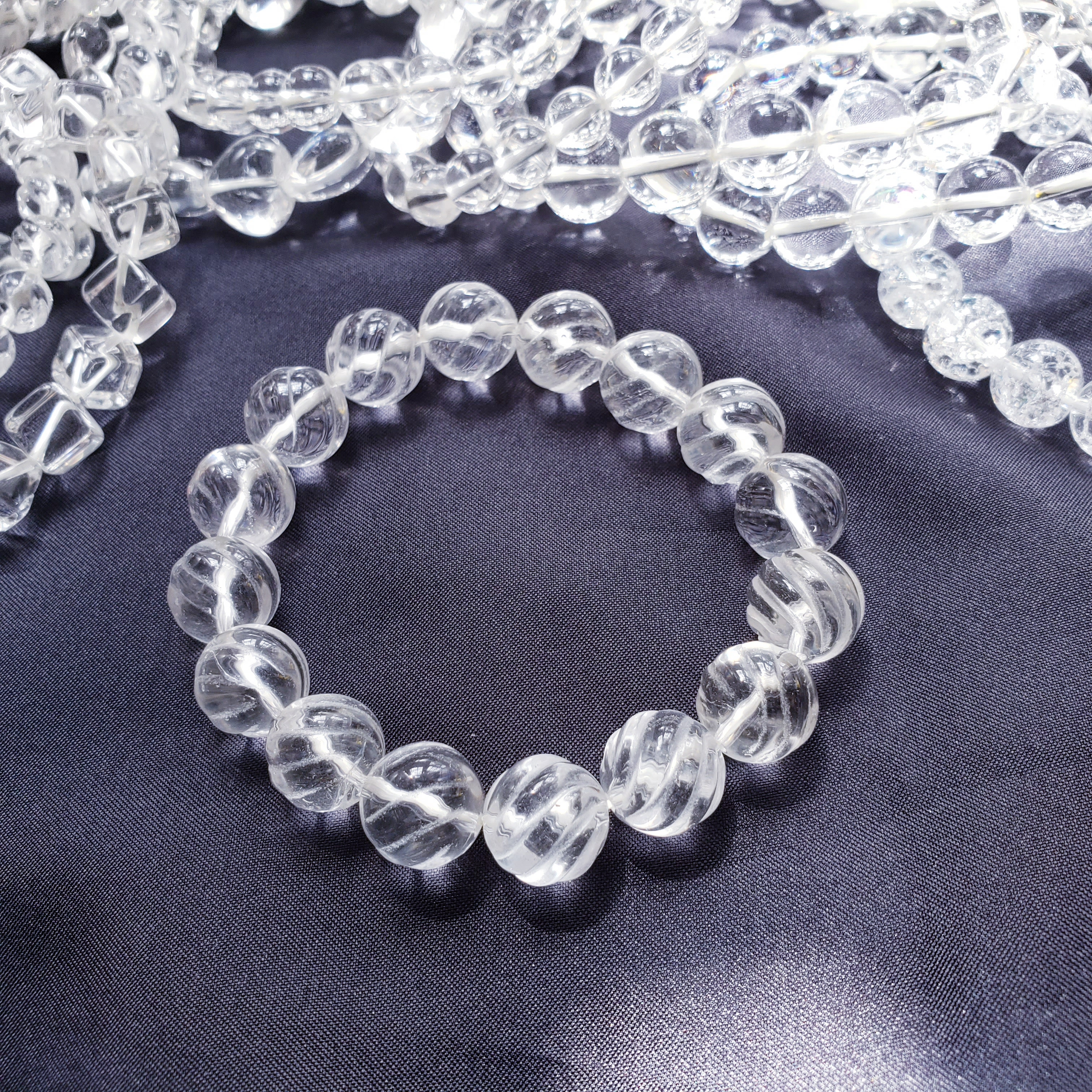 白水晶斜紋手串(Clear Quartz)