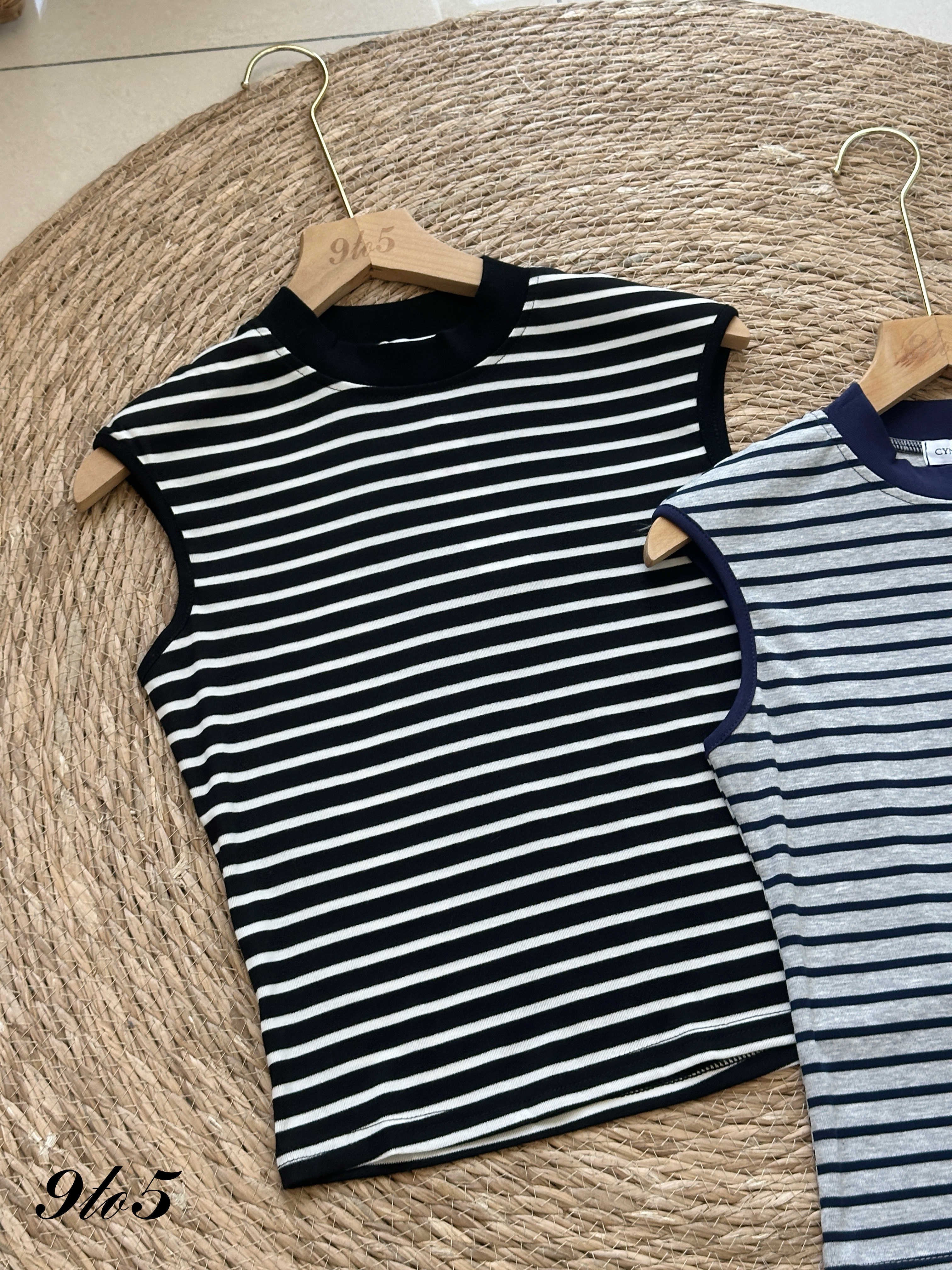 T4237 Sleeveless Stripe Top - 4 Colors 