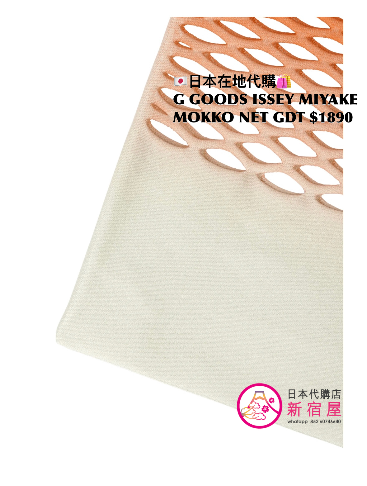 GOOD GOODS ISSEY MIYAKE MOKKO NET GRADATION
