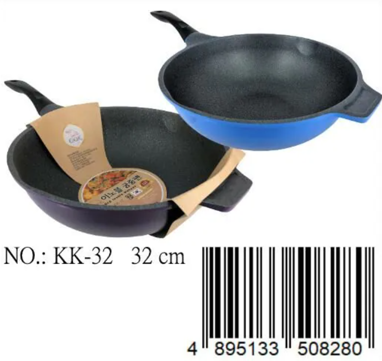 KK32鷹牌不黏深炒鑊(韓國製)