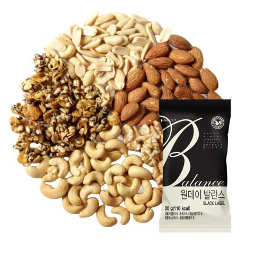 韓國 Mountain & Field 松鼠家 黑燕麥穀物 每日綜合堅果 30包/套｜Oneday Balance Series Black Label