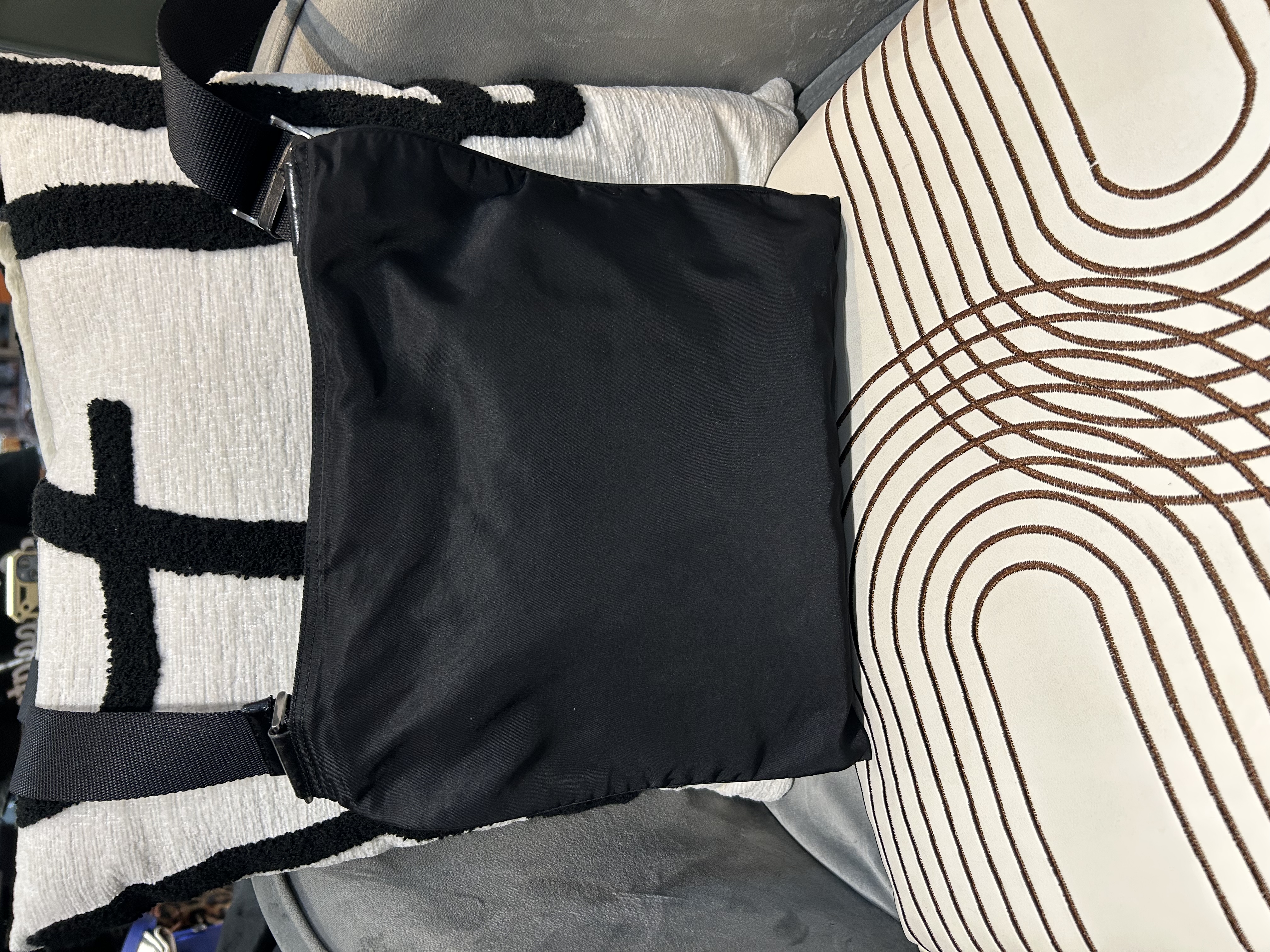Prada Nylon Shoulder Bag Black 100%Authentic, 95%New