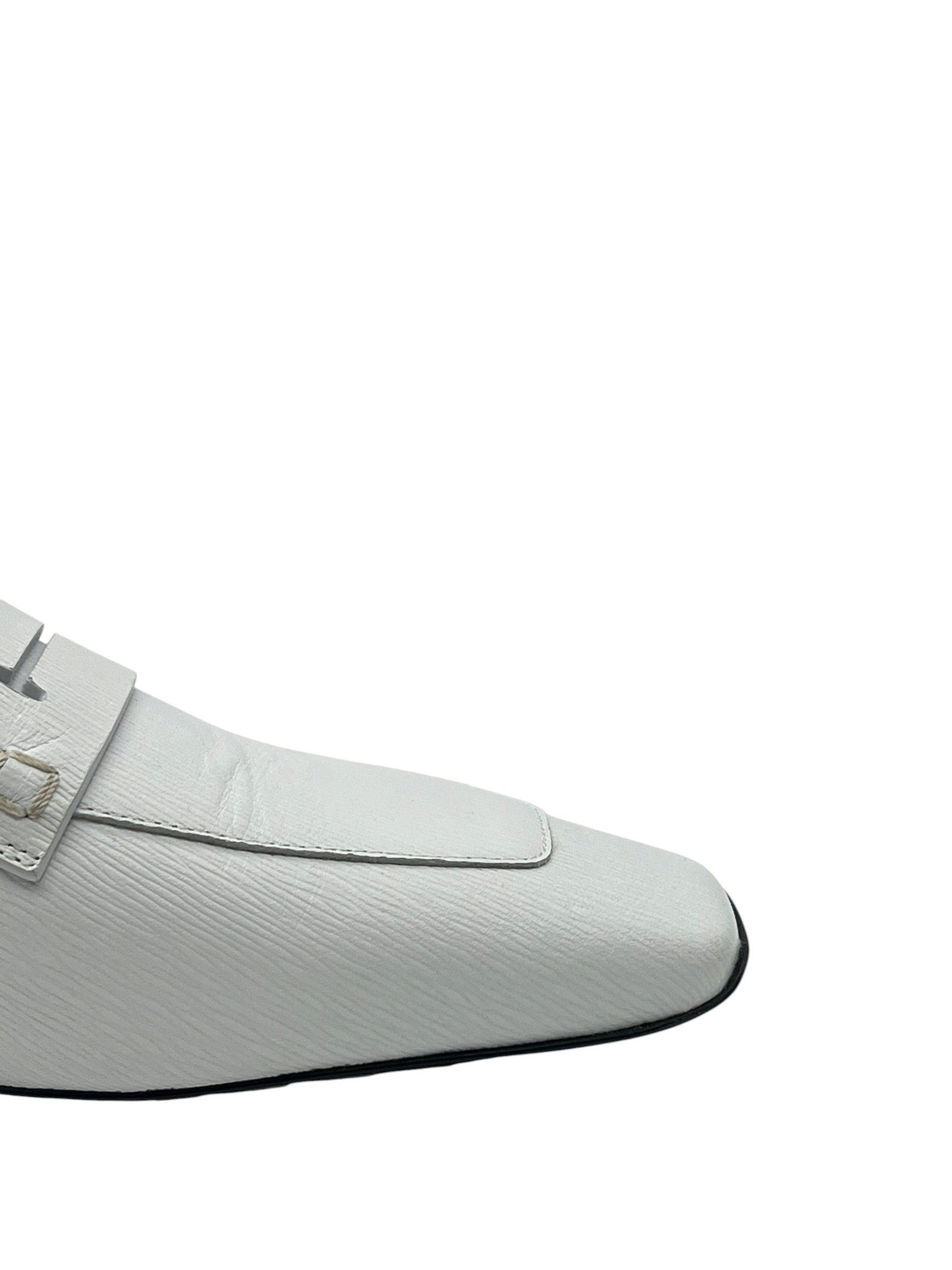 Pre-Owned HERMÉS Eloge Mules Chèvre Liegee Blanc / Product Code: 26052006