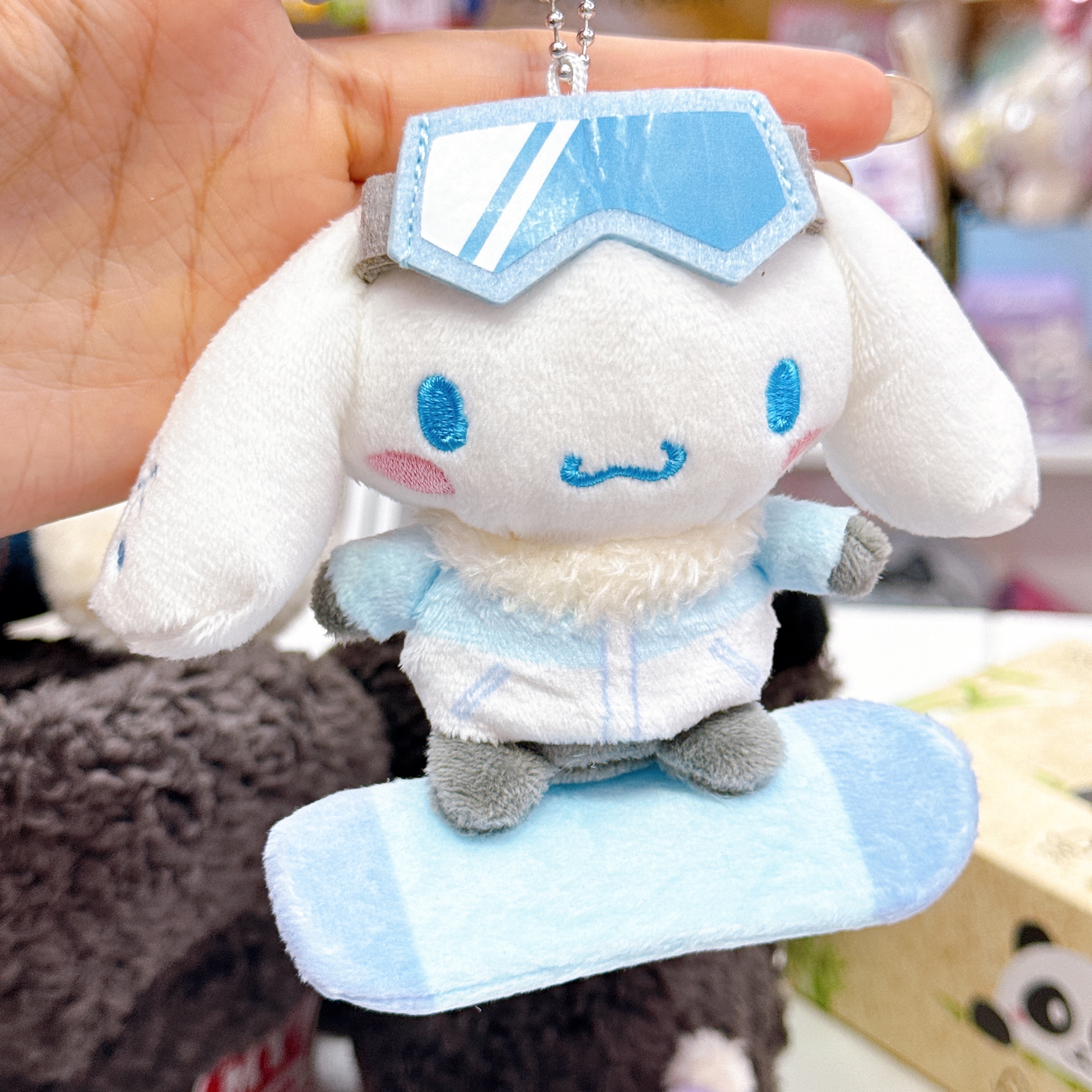 日本直送日本版Sanrio滑雪系列Kuromi肉桂狗水怪公仔掛飾