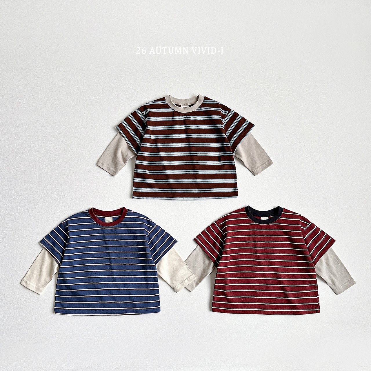 Vivid | Multi-stripe double tee