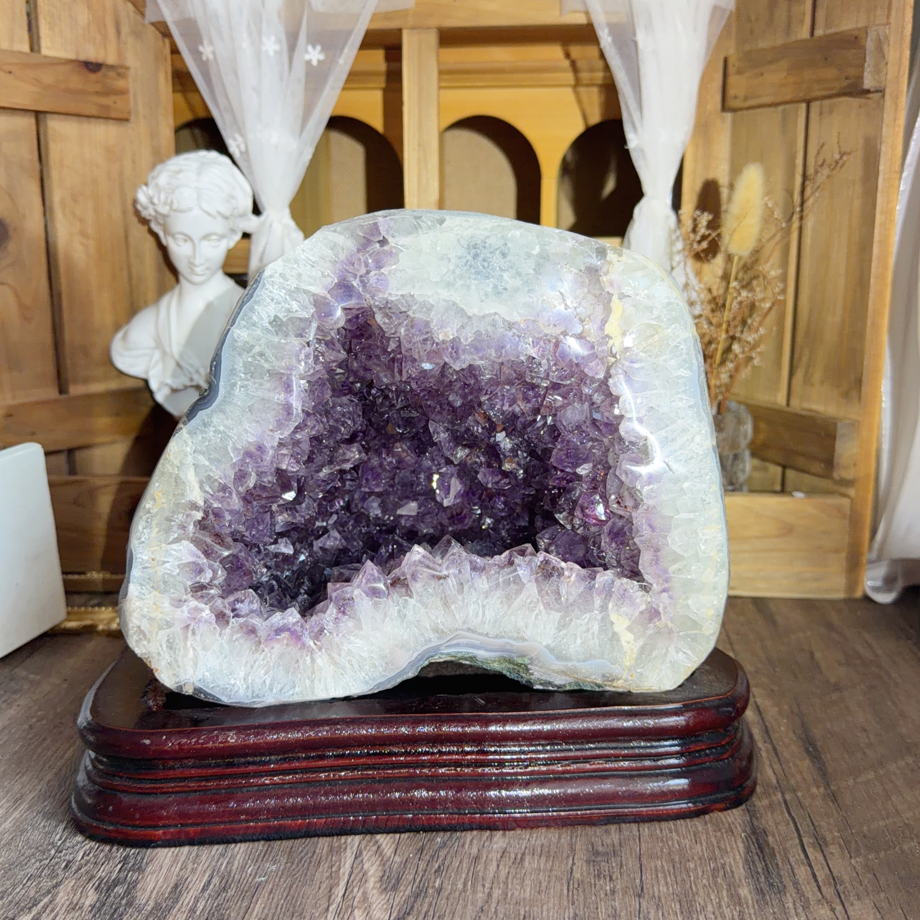 原皮紫晶洞（包底座）