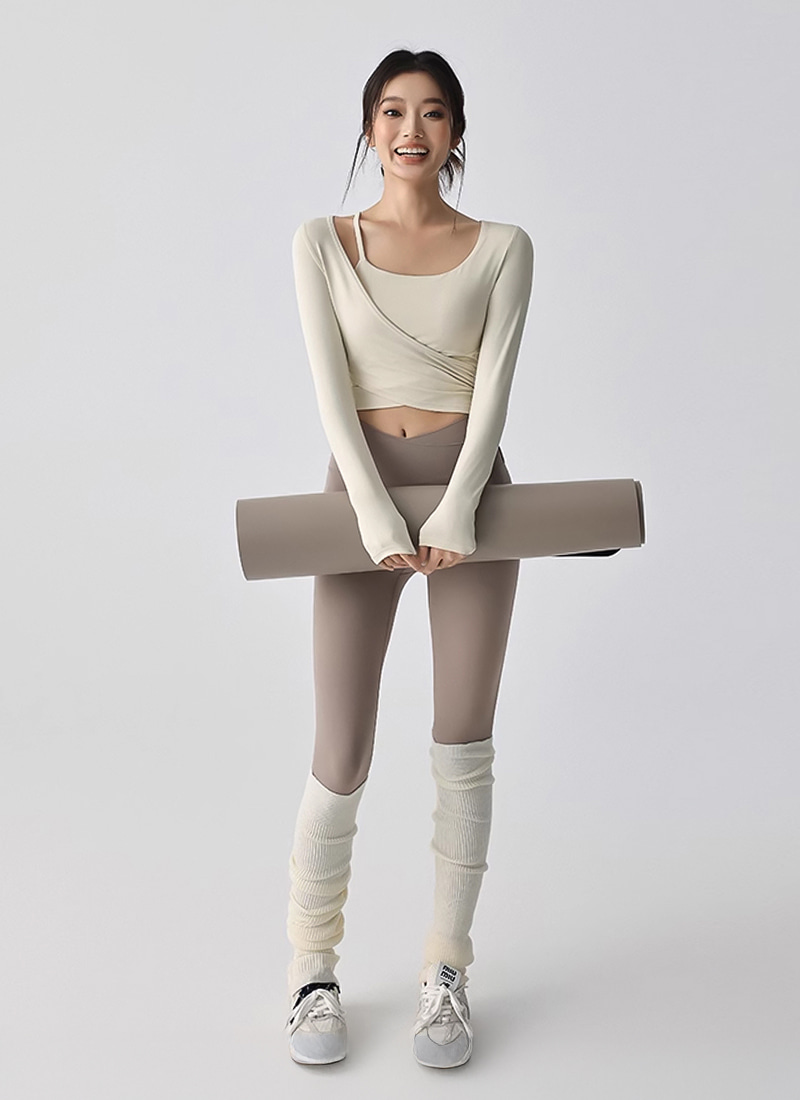 預購_Mood Wrap Long Sleeve top by Lux wear