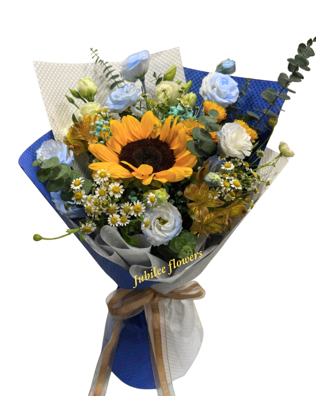 🌻向日葵 · 碎冰藍玫瑰花束