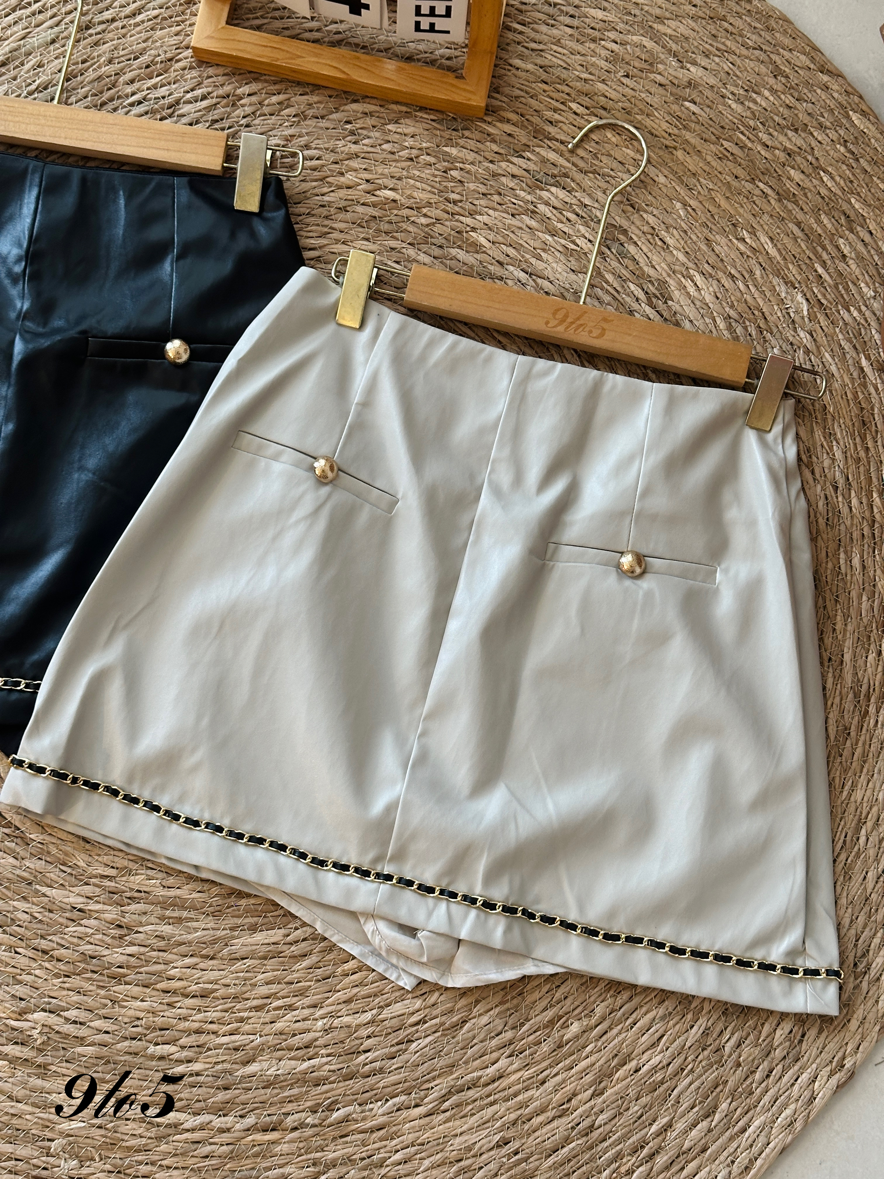 S1785 Leather Short Skirt - 3 Colors