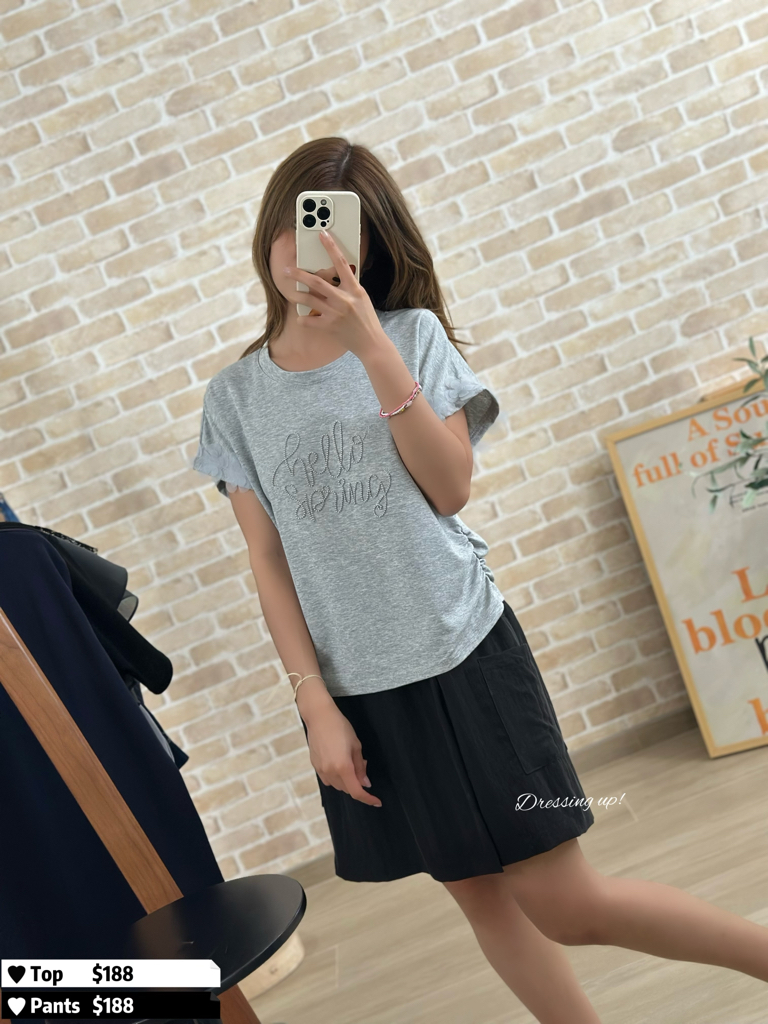  𝑯𝒆𝒍𝒍𝒐 𝑺𝒑𝒓𝒊𝒏𝒈｜花花手袖上衣