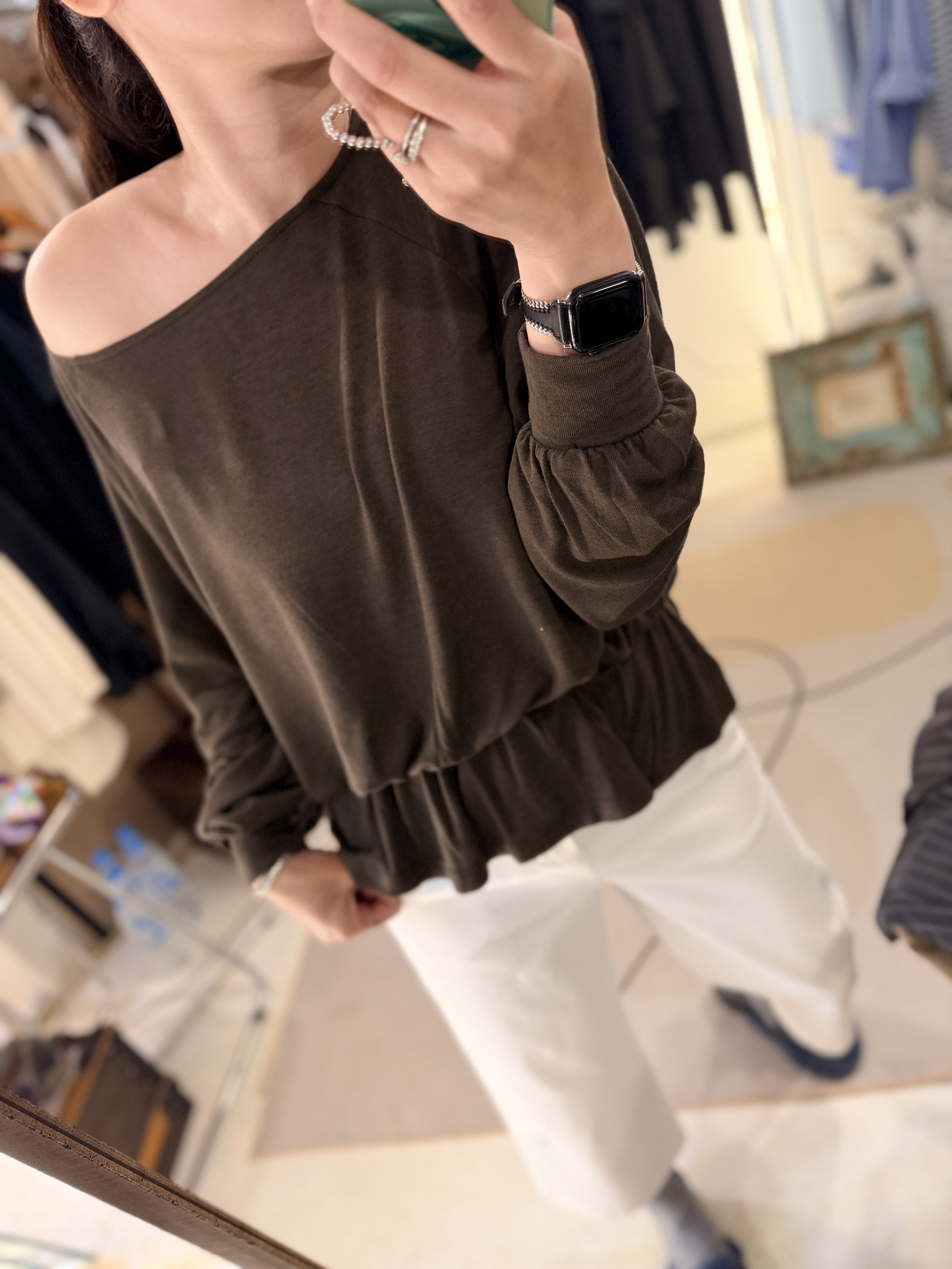 Off-shoulder designed top