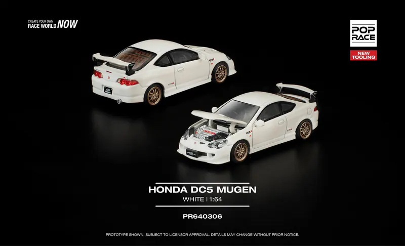 (預訂 Pre Order) POPRACE  POPRACE (預訂) ( PR640306 ) HONDA DC5 MUGEN WHITE NEW TOOLING