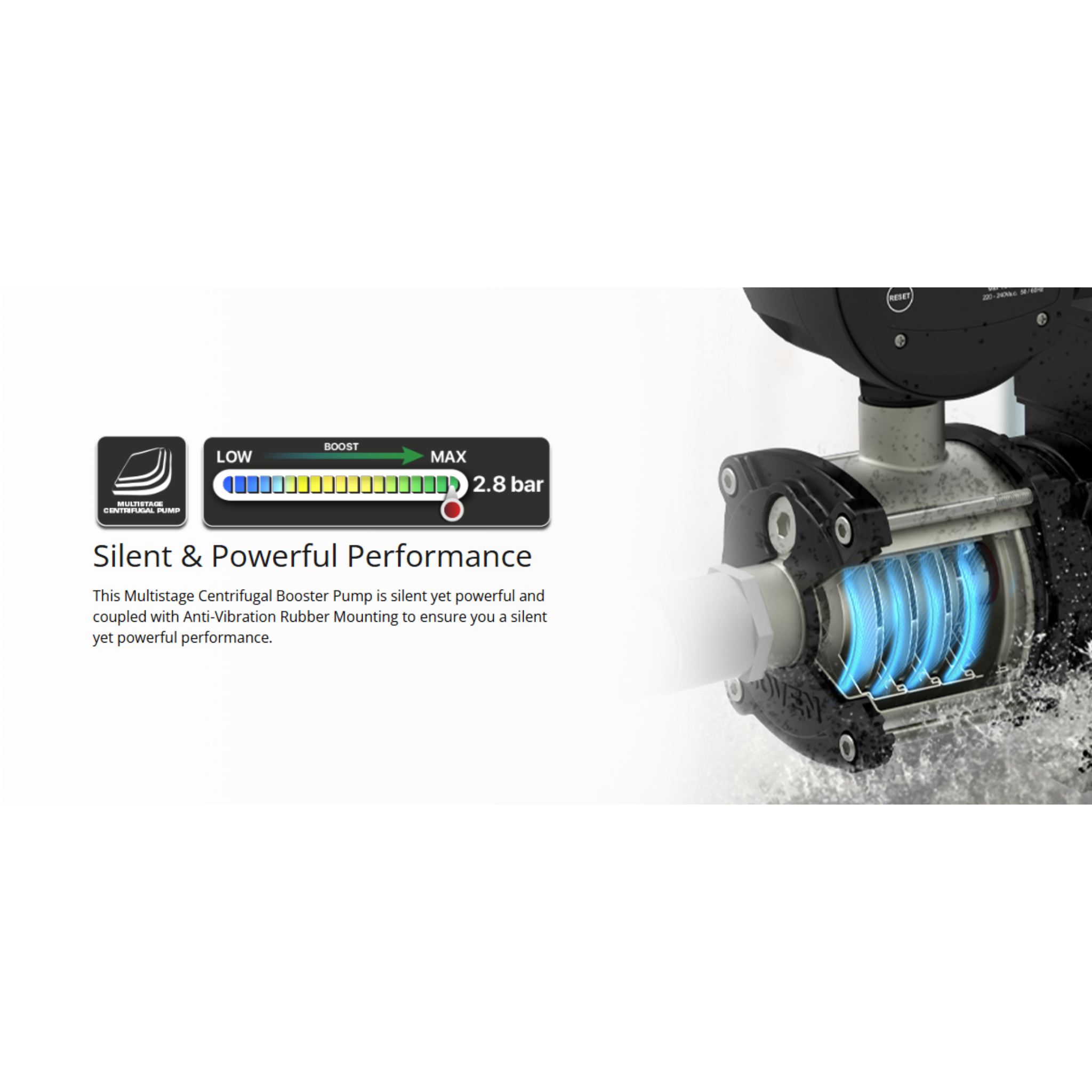 Joven Water Pump 0.5Hp Stainless Steel Automatic Water Pump (JHP 2-30)