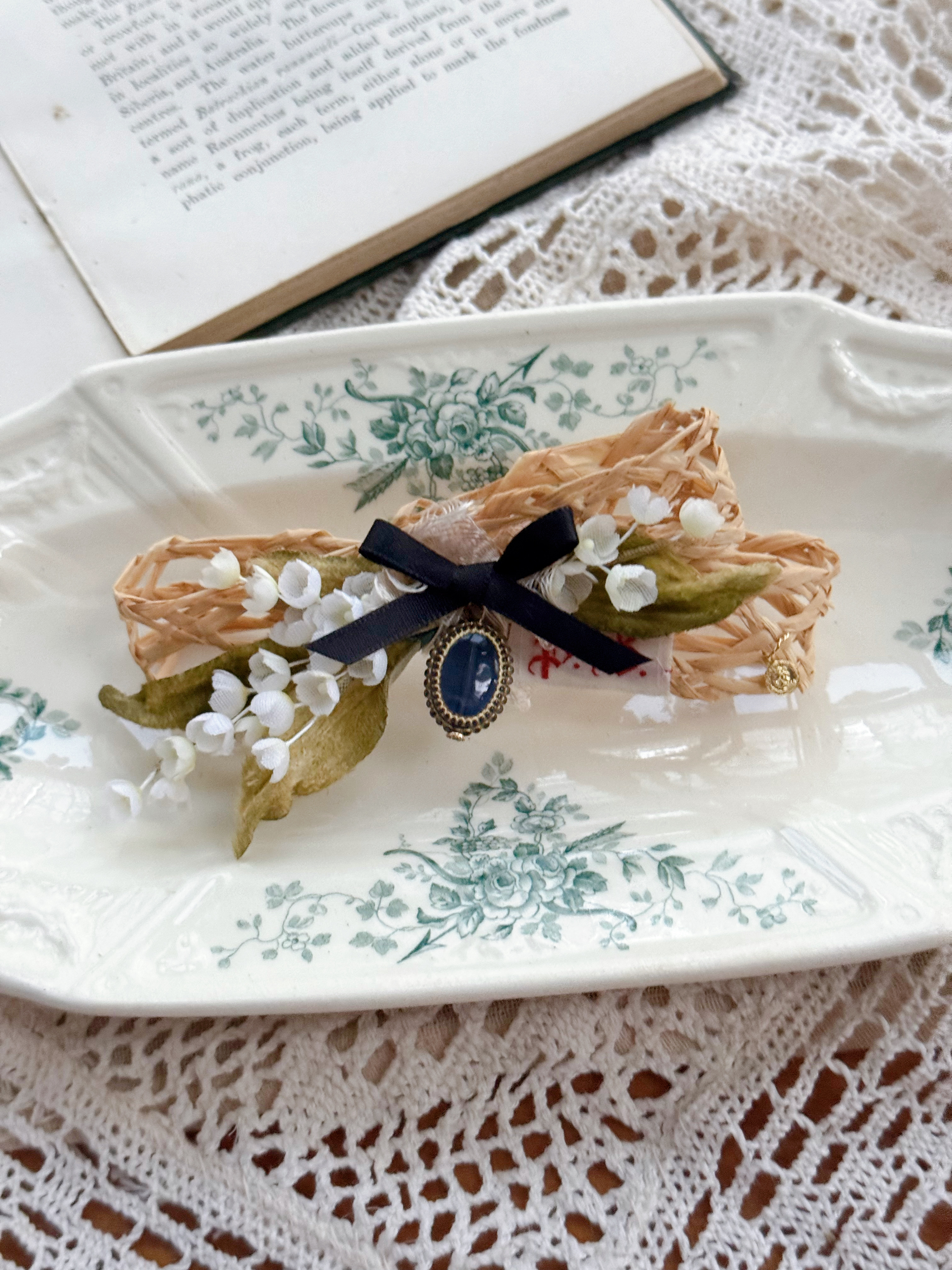 夏日鈴蘭髪夾+胸針