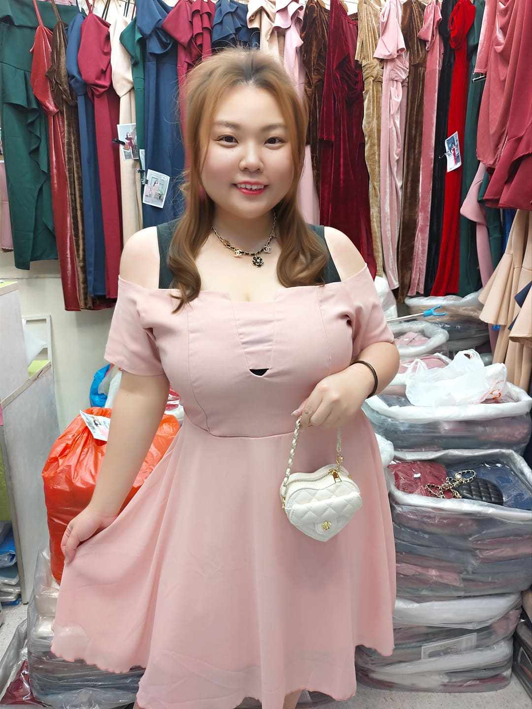 B02/BB0018 🔥特价🔥一字肩小镂空短礼服