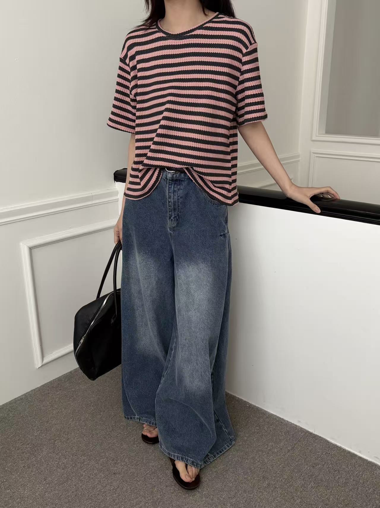 TP3 ✨自家品牌  最新撞色間條TOP✨