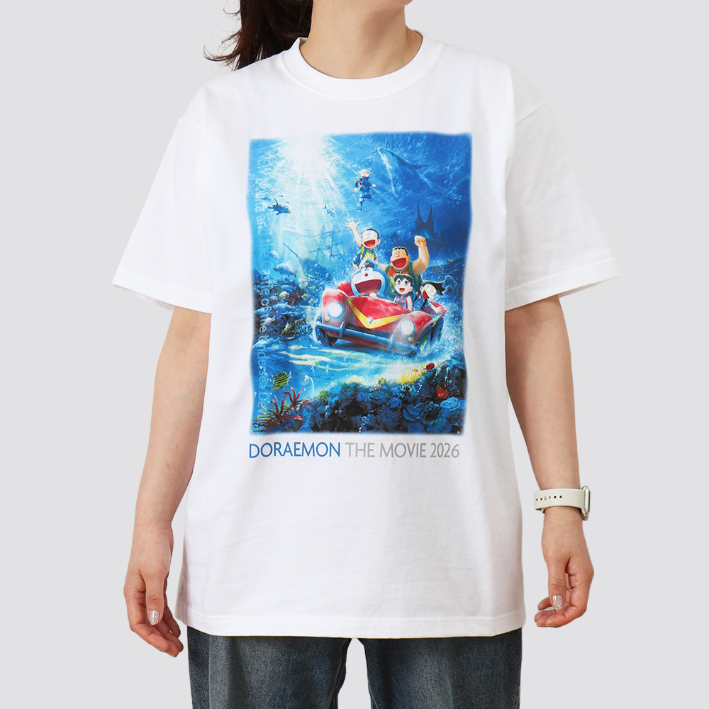 [訂購] 多啦A夢 Tshirt Doraemon 白色(新大雄的海底鬼岩城)