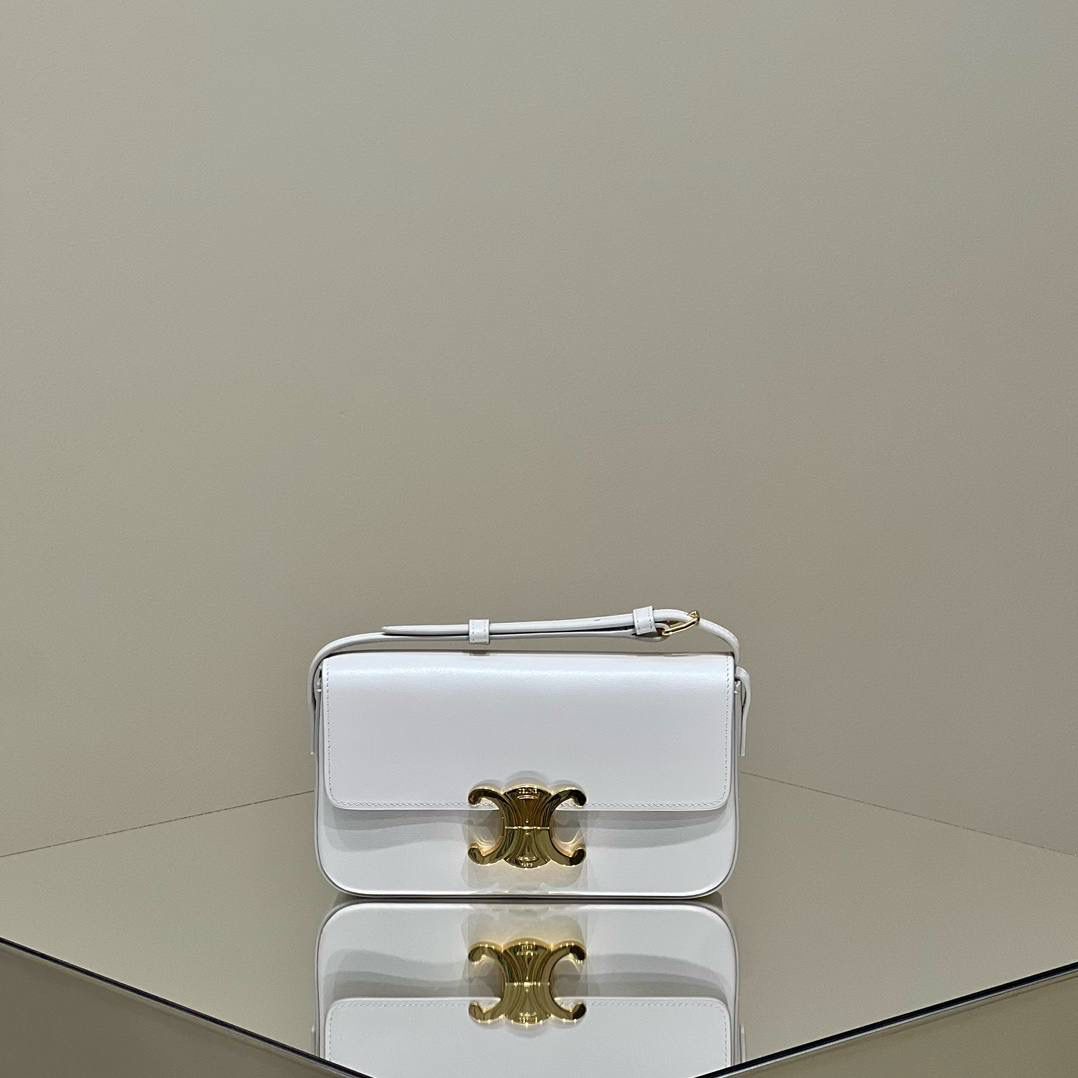 🔥大货实拍图 𝗖𝗘𝗟𝗜𝗡𝗘 ♥ 𝗧𝗥𝗜𝗢𝗠𝗣𝗛𝗘 𝗦𝗛𝗢𝗨𝗟𝗗𝗘𝗥 𝗕𝗔𝗚 型号：194143 尺寸：20*10*4cm